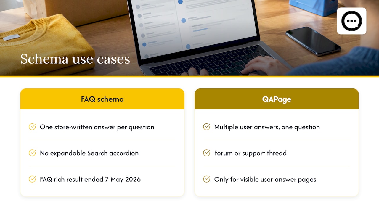 QA schema and FAQ schema on Shopify in 2026 — overview diagram