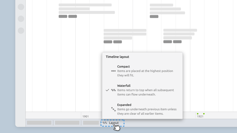 Loop Layout Aeon Timeline Display Options | Aeon Timeline