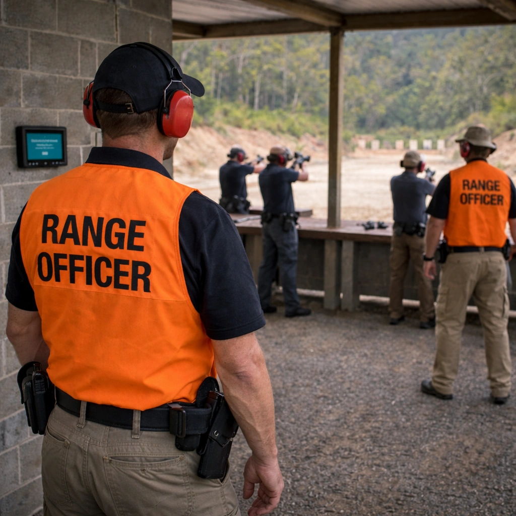 Young shooter smiling while holding a double-barrel shotgun, representing youth participation in shooting sports and safe firearm handling at the range.