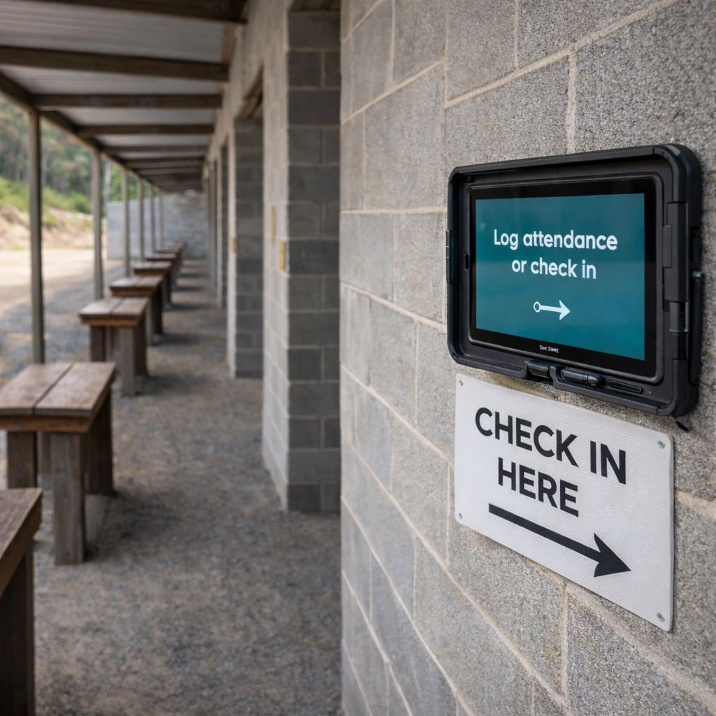 Young shooter smiling while holding a double-barrel shotgun, representing youth participation in shooting sports and safe firearm handling at the range.