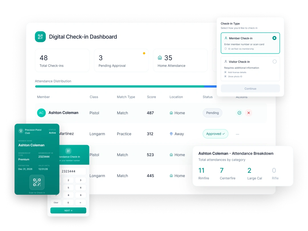 Real-time membership status control for digital check-in — SquadSpot