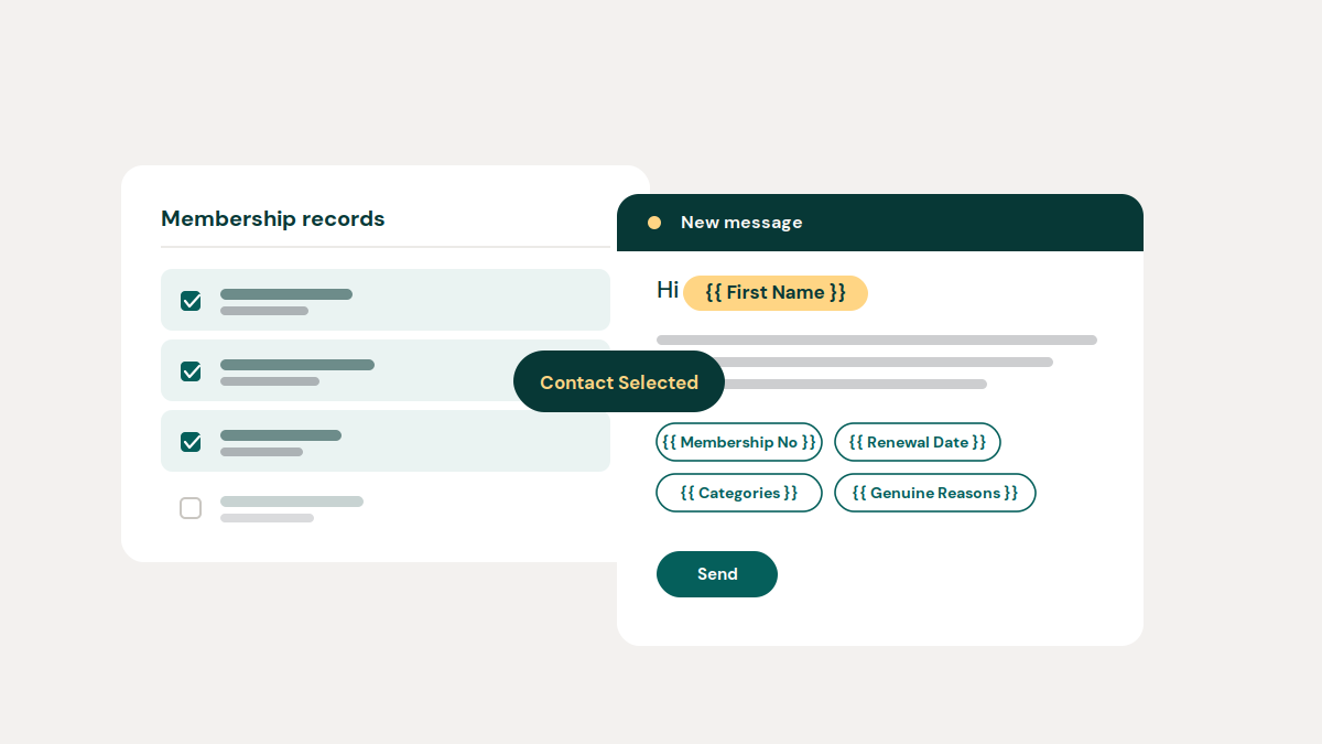 Contact Members Directly, With Personalised Details Built In