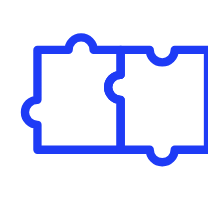 Two interlocking puzzle pieces