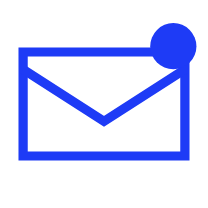 Envelope with a notification dot