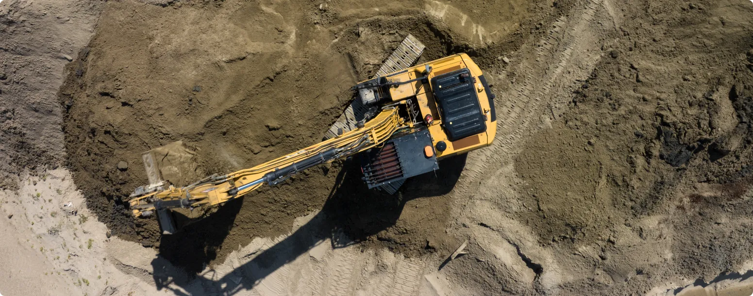 Hick Bros - areal view of tractor