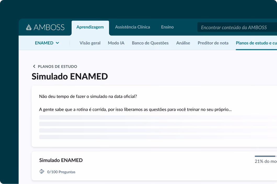 Simulado ENAMED da AMBOSS