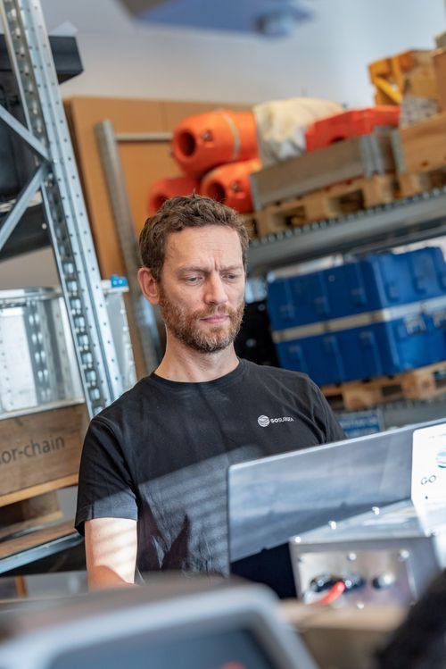 GoSubsea team member in the warehouse