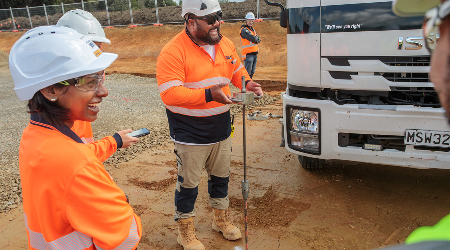 Bess Project Hick Bros - workers standing on site