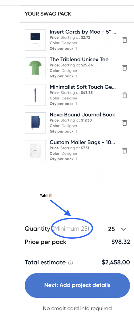 SwagUp Lowers Buying Minimums To 25!