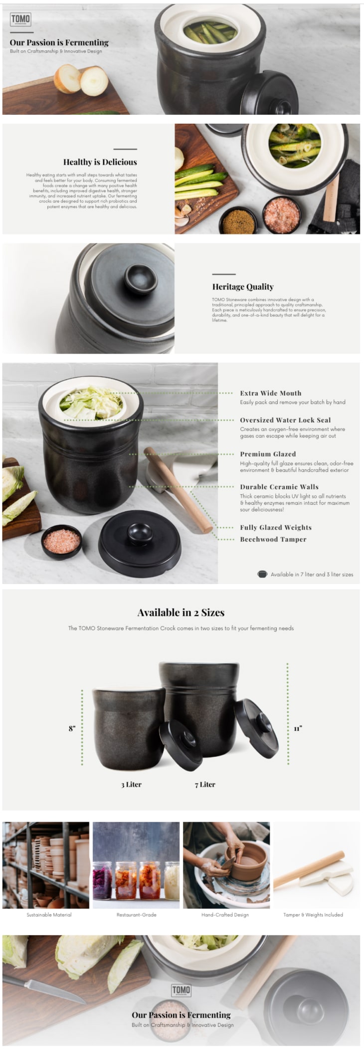 Webpage designed for Tomo Stoneware