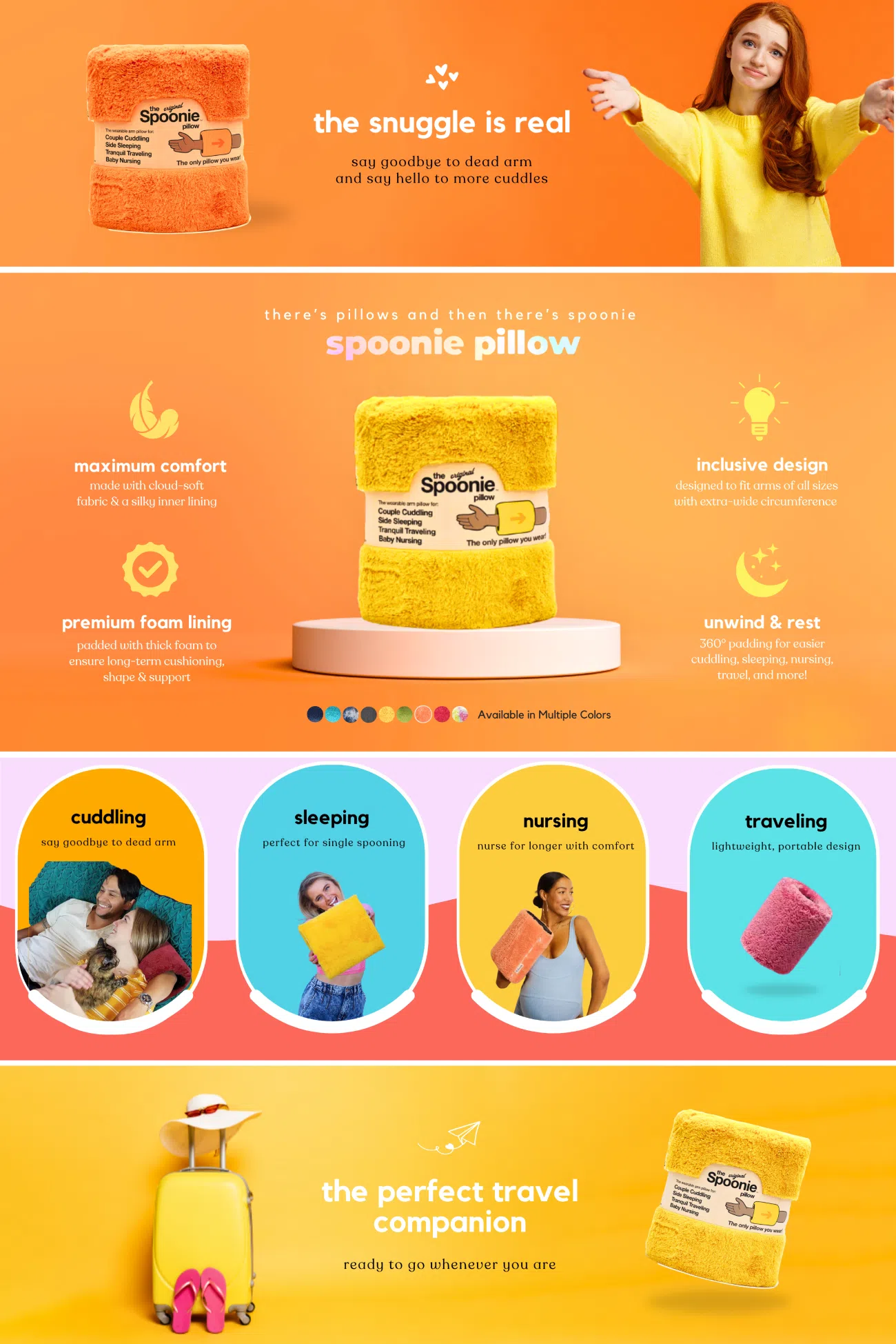 Spoonie Pillow Product Landing Page