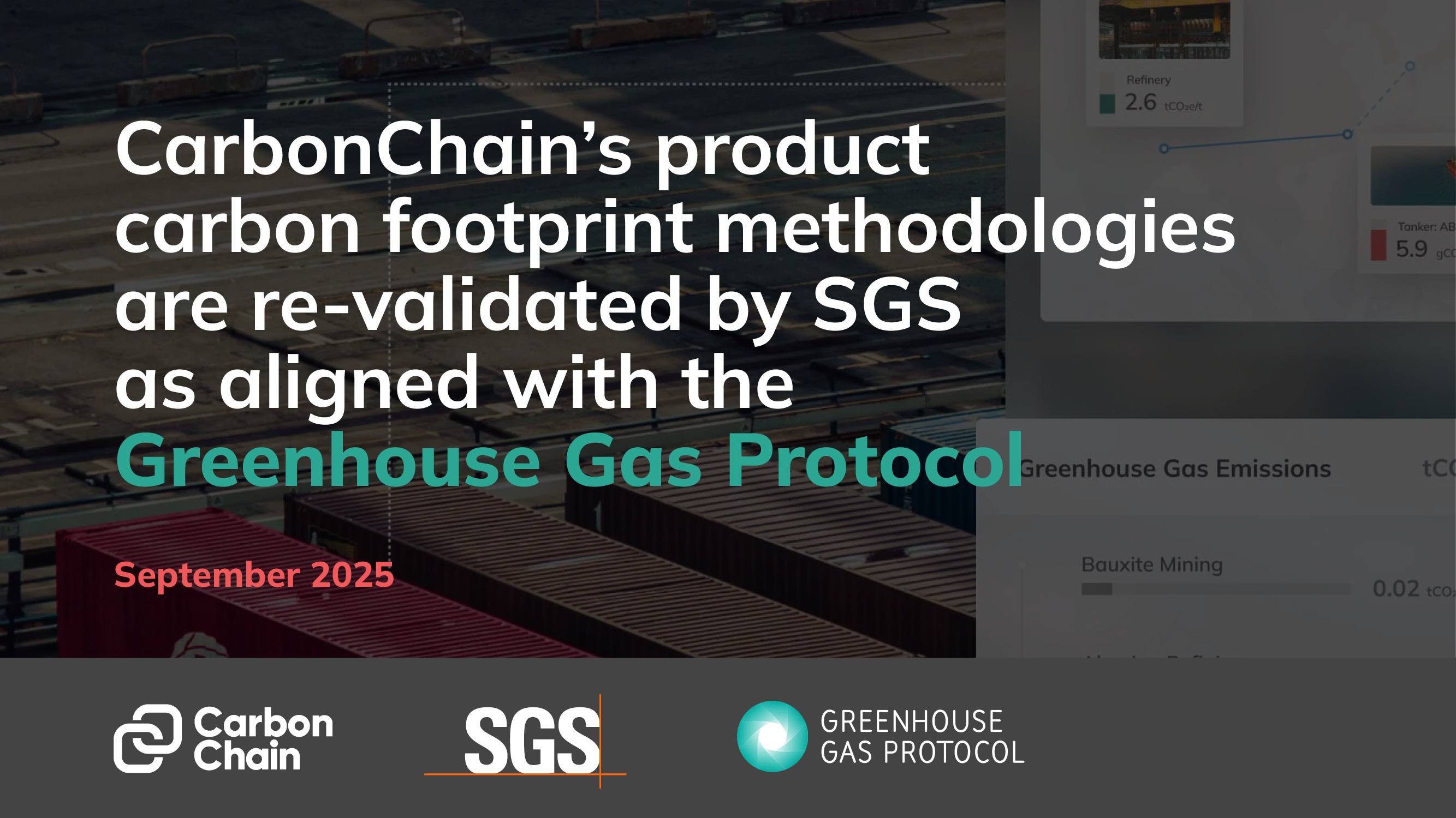 CarbonChain’s Carbon Footprint Methods Re-Validated by SGS