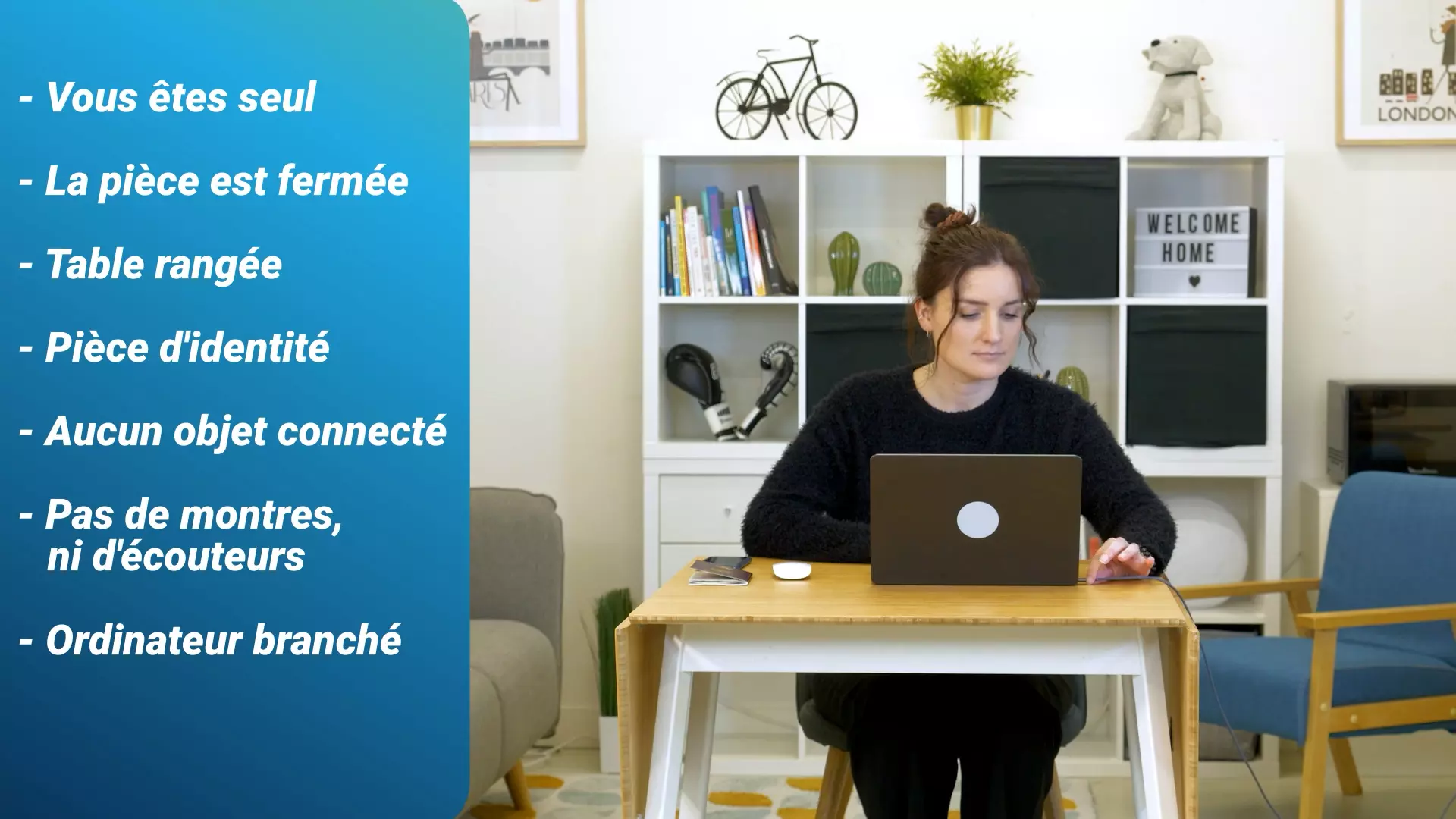 Nous avons tourné la vidéo dans notre studio, en condition réelle de test. Un accès à la plateforme de test nous a été fourni pour réaliser un screencast, et détailler toutes les étapes par lesquelles passeront les apprenants. 