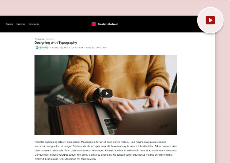 Screenshot of thePodia video tutorial.