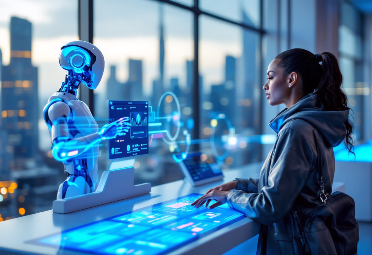 image of a traveler asking a question for a travel agency