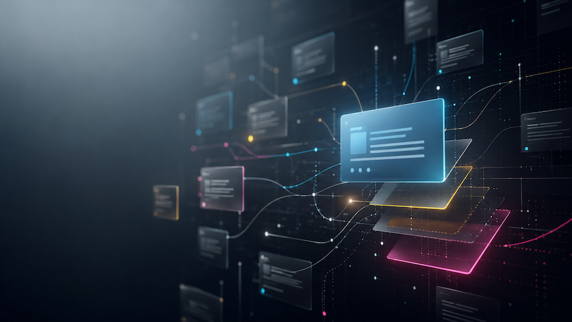 Answer engine optimisation and AI search visibility visual showing clarity, authority and source-ready content