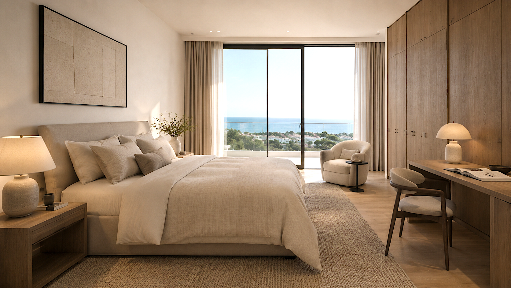 Marelle second bedroom CGI visualisation