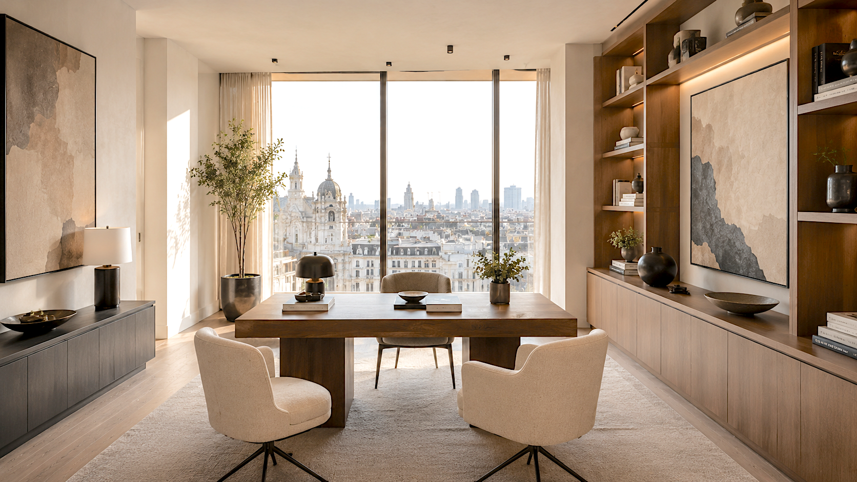 Aurelian evening CGI image with London atmosphere
