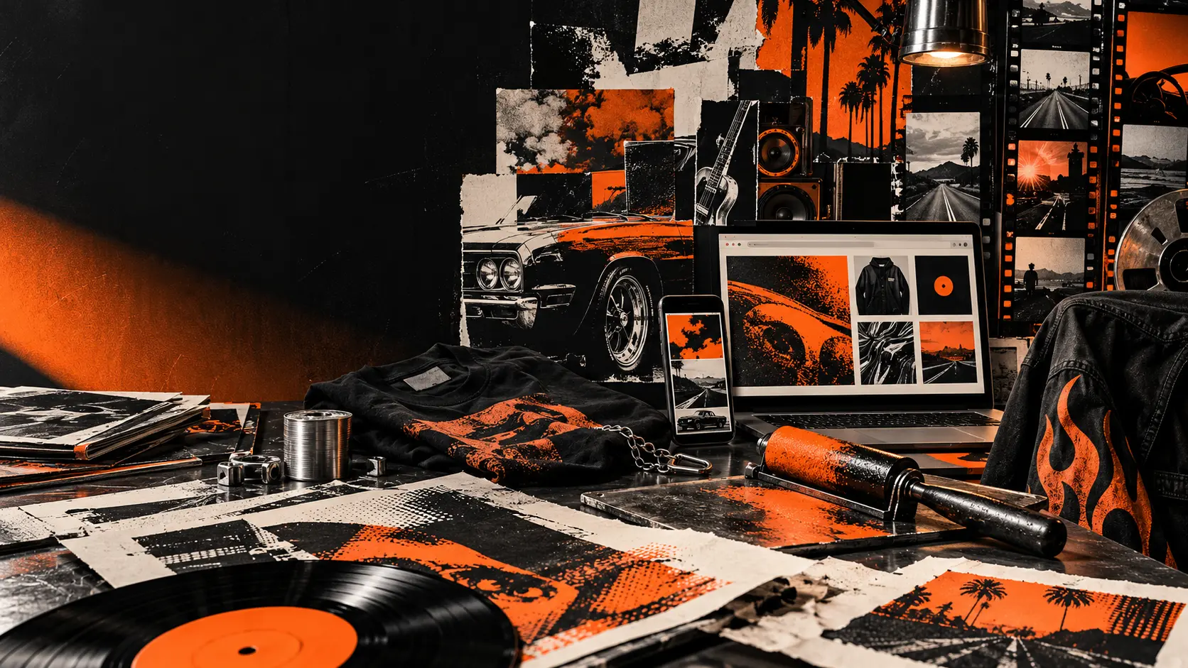 DESHINO brand world expressed through print, garments, music, film and ecommerce