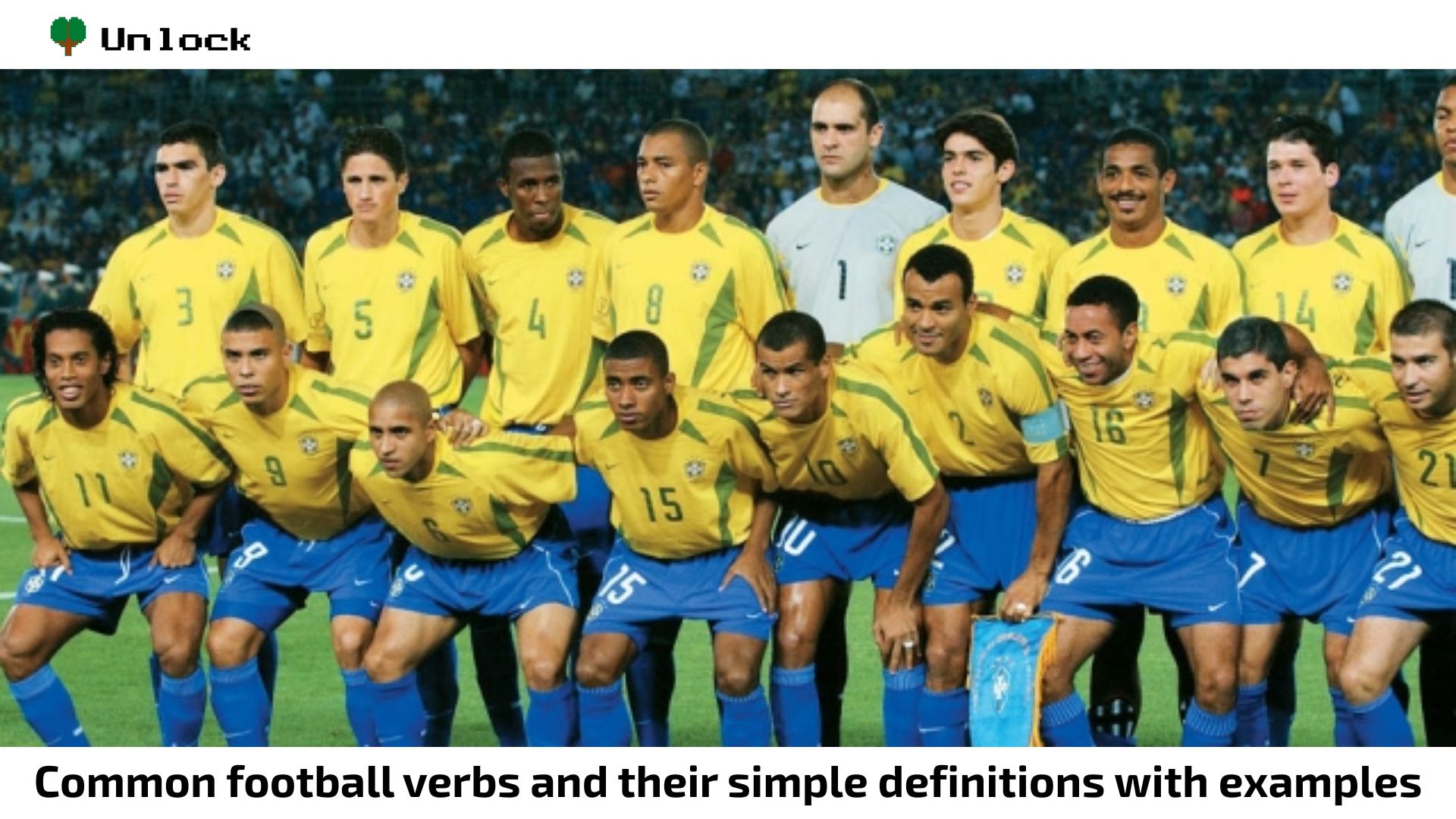 Common football verbs and their simple definitions with examples