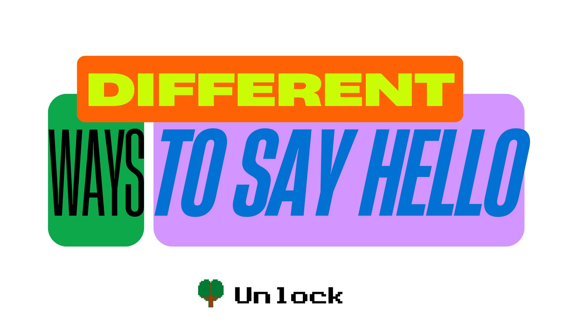 Different ways to say "Hello"