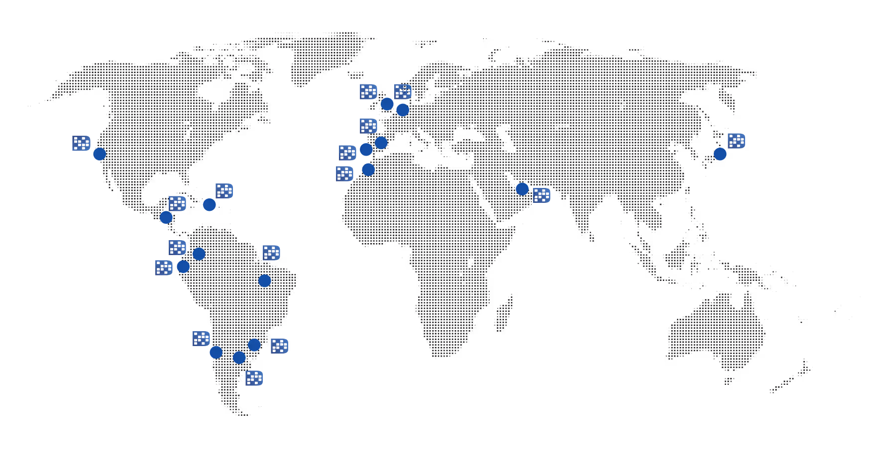 Map of 16 countries Digit.ink has business in