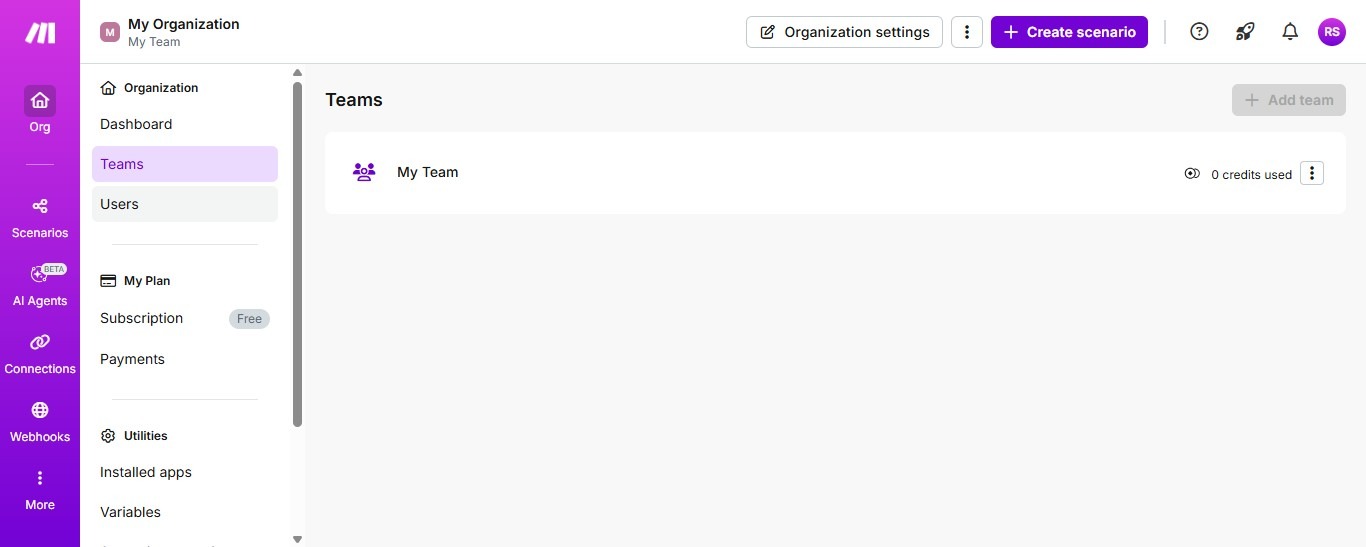 Navigate the Make.com Dashboard and Organization Settings Like a Pro