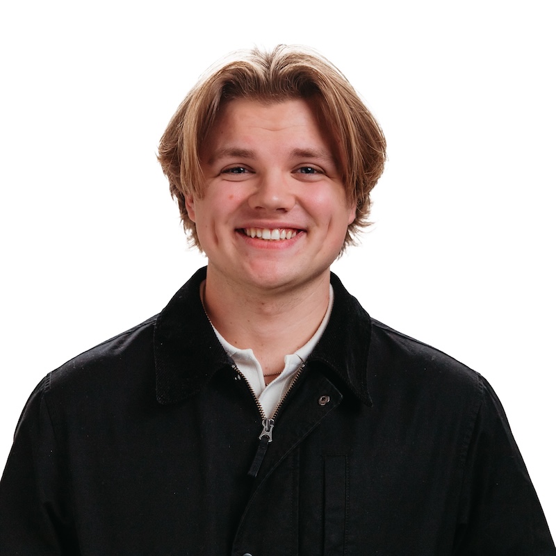 White man with black shirt