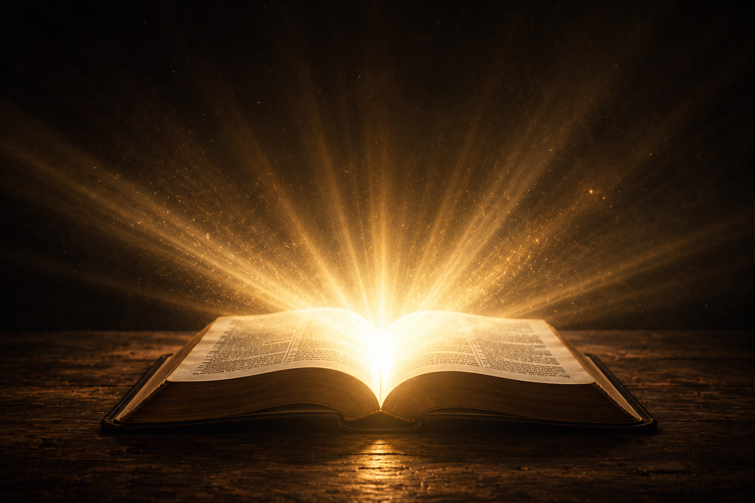 Light coming from a bible