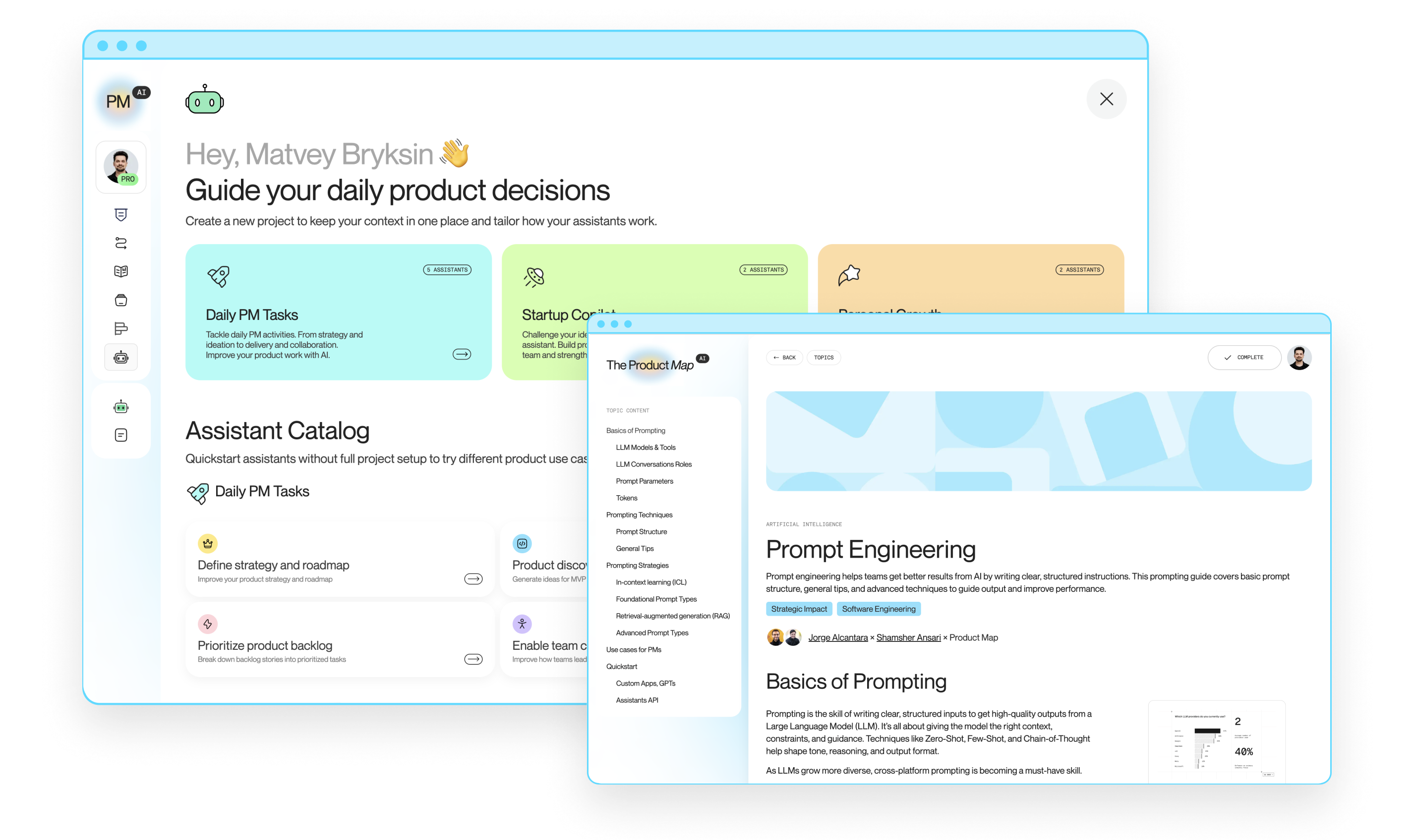 Product Map AI-Based Learning Platform