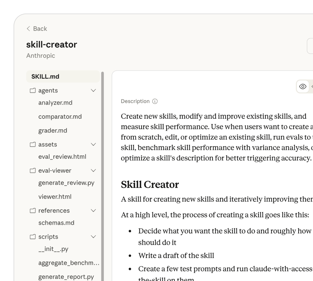 Create skills for Claude Code, Codex, or Gemini