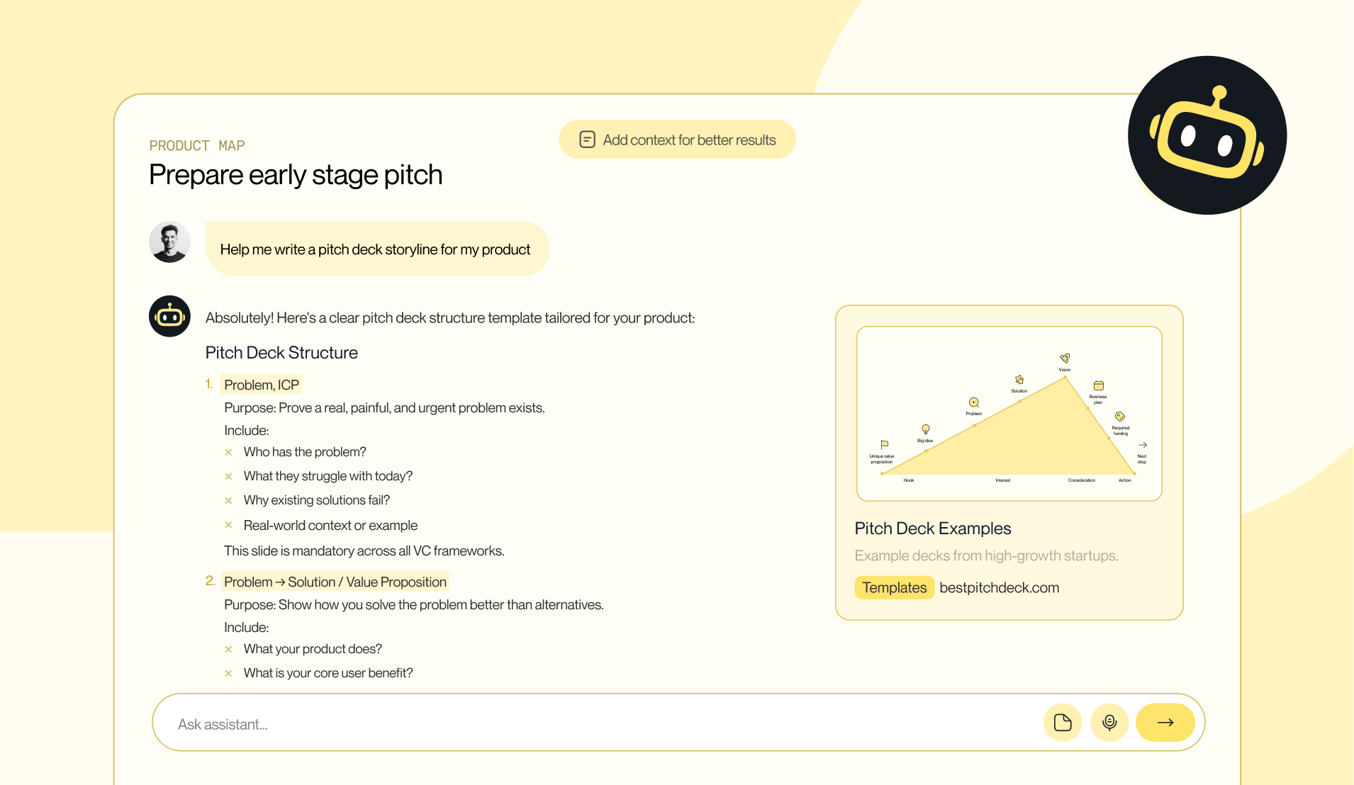 Product Map AI Agent: Pre-seed investor pitch