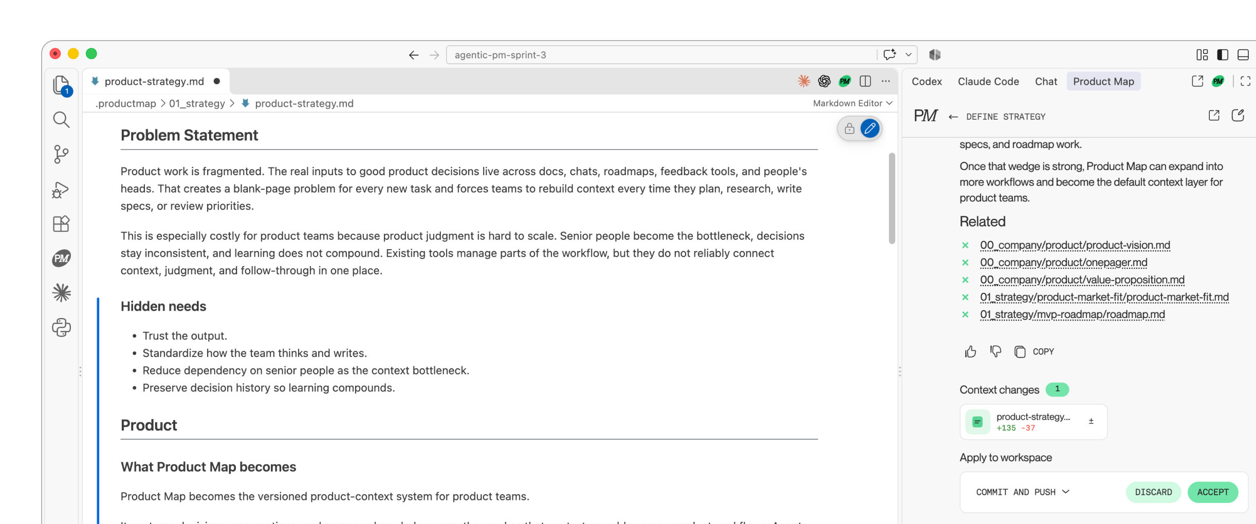 Manage product context updates in one place