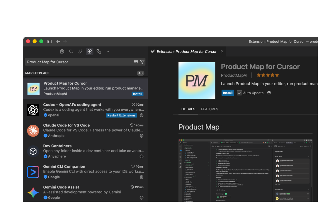 Product Map Plugin for Cursor