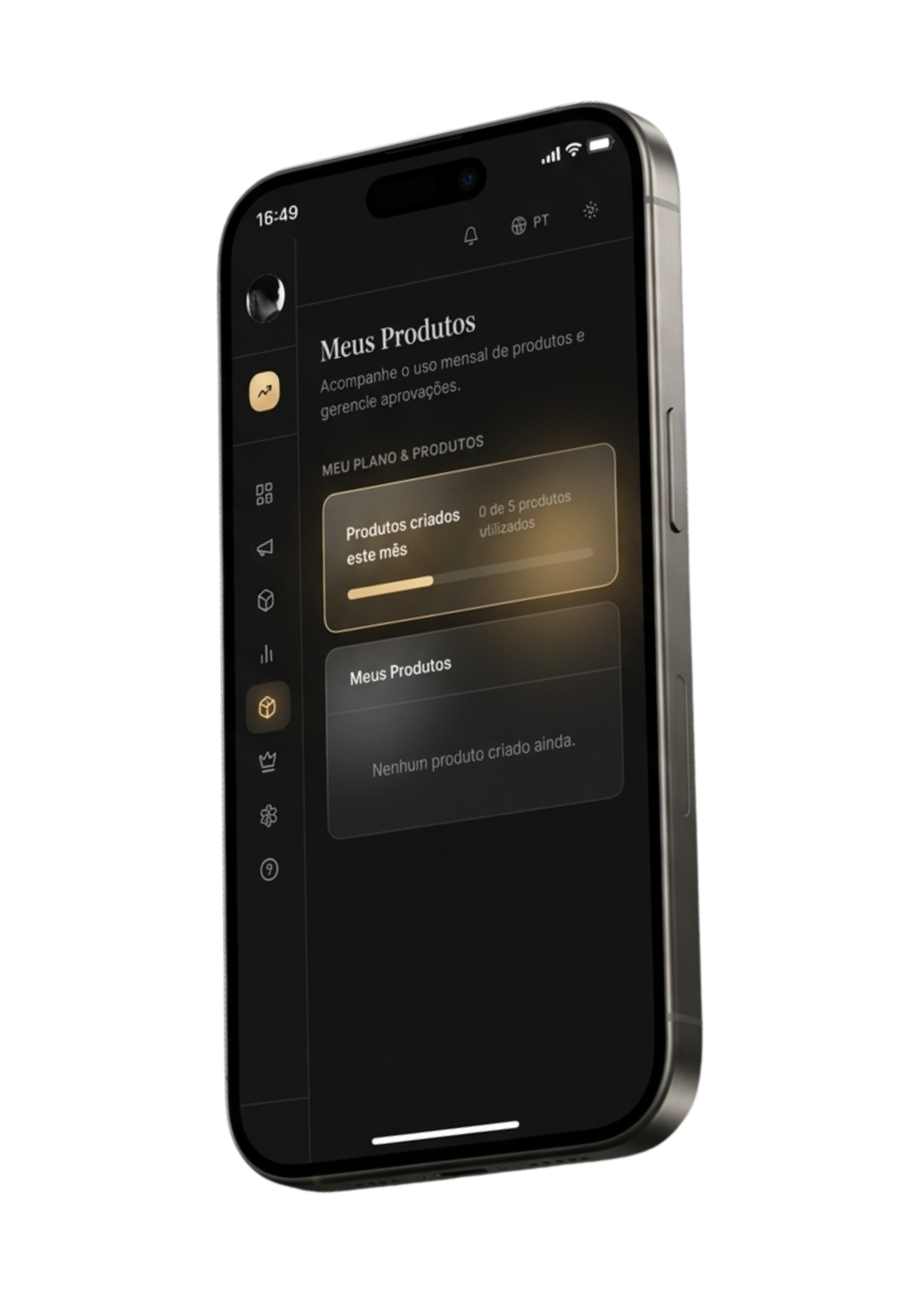 Complete Dashboard mobile — interface premium