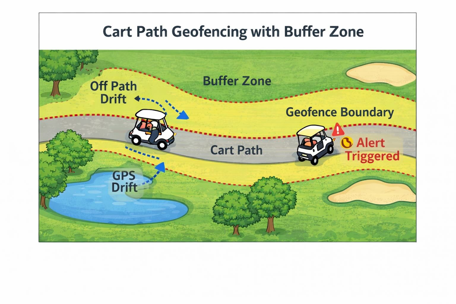Cart path geofencing