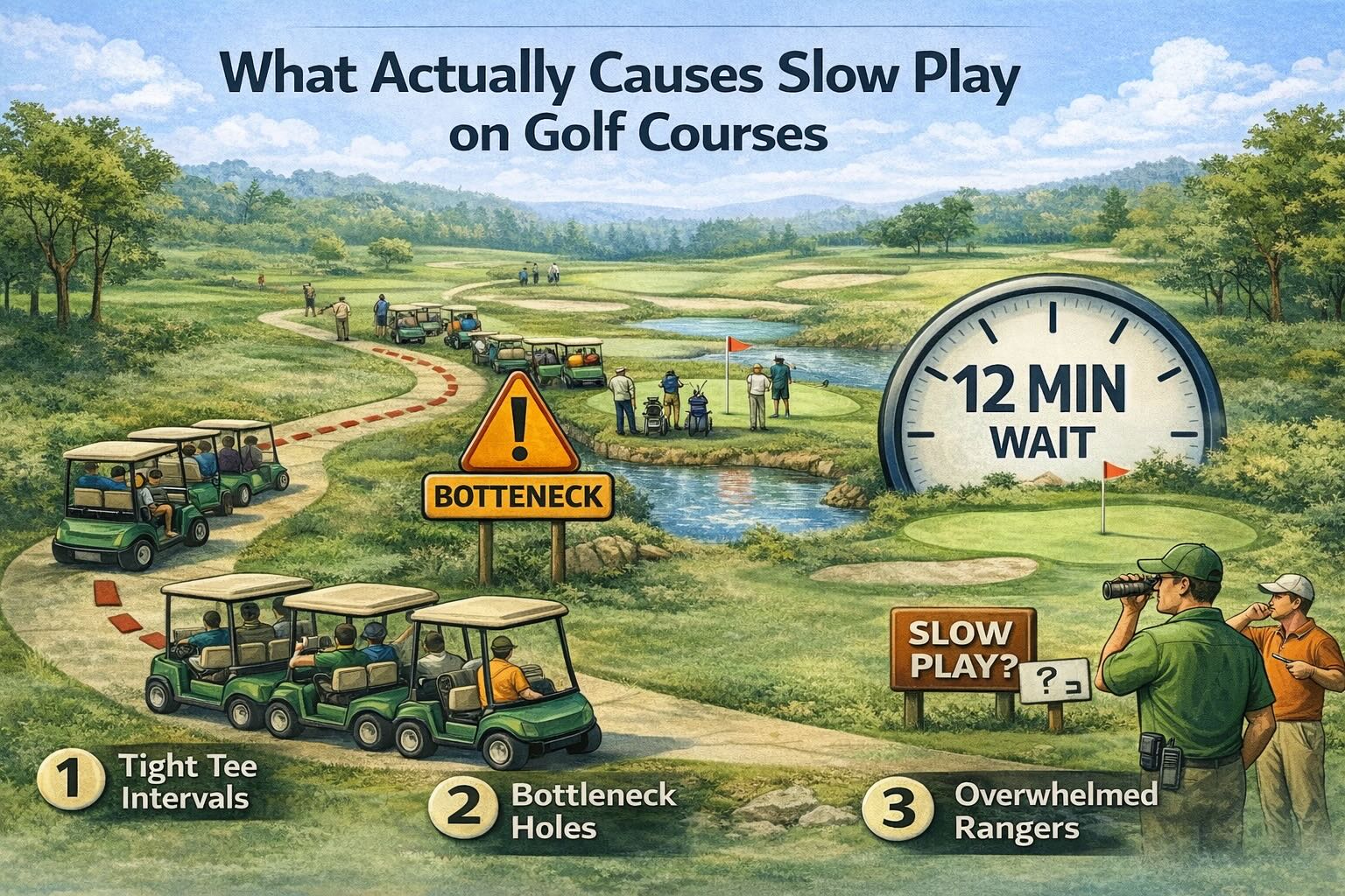 slow play on golf courses