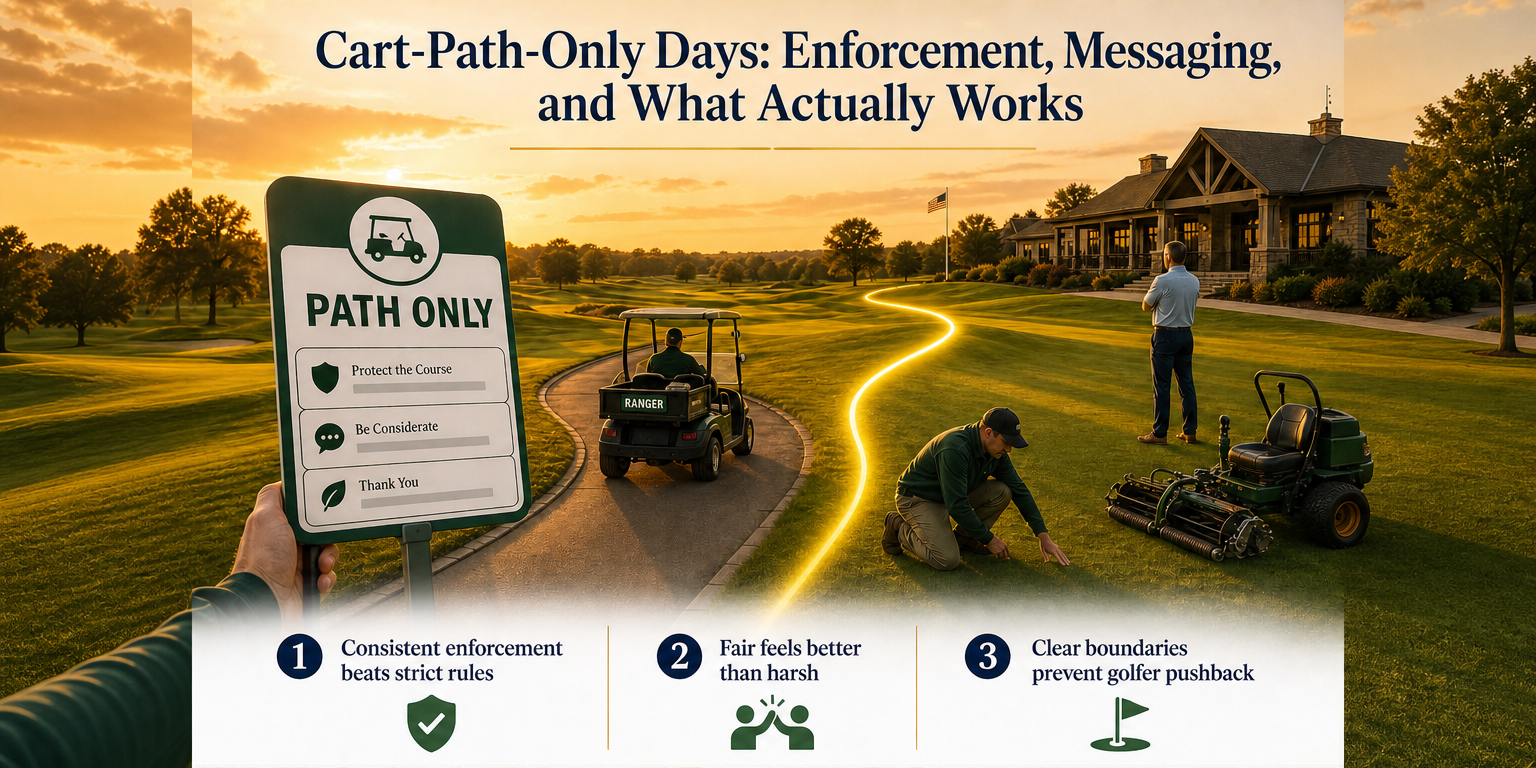 Cart-Path-Only Days: Enforcement, Messaging, and What Actually Works
