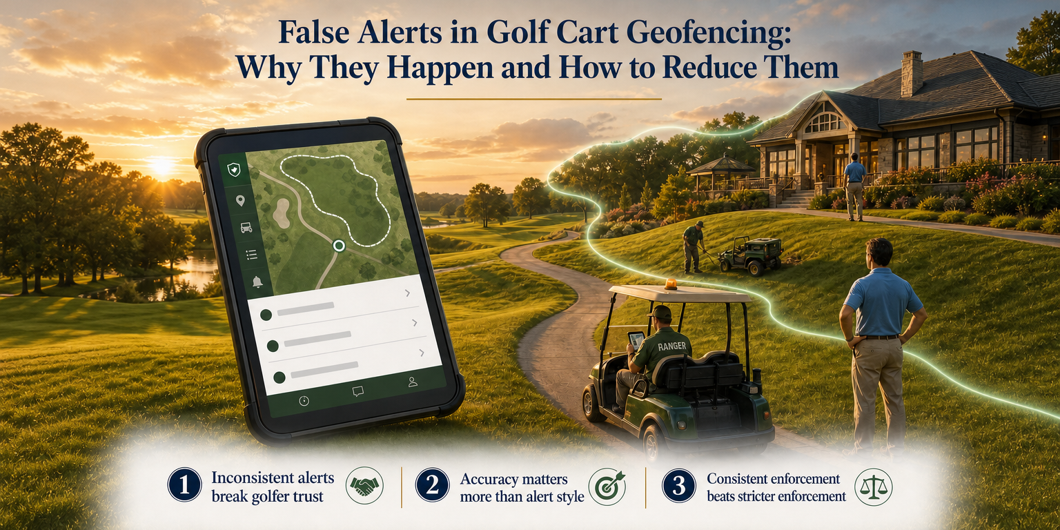 False golf cart geofence alerts