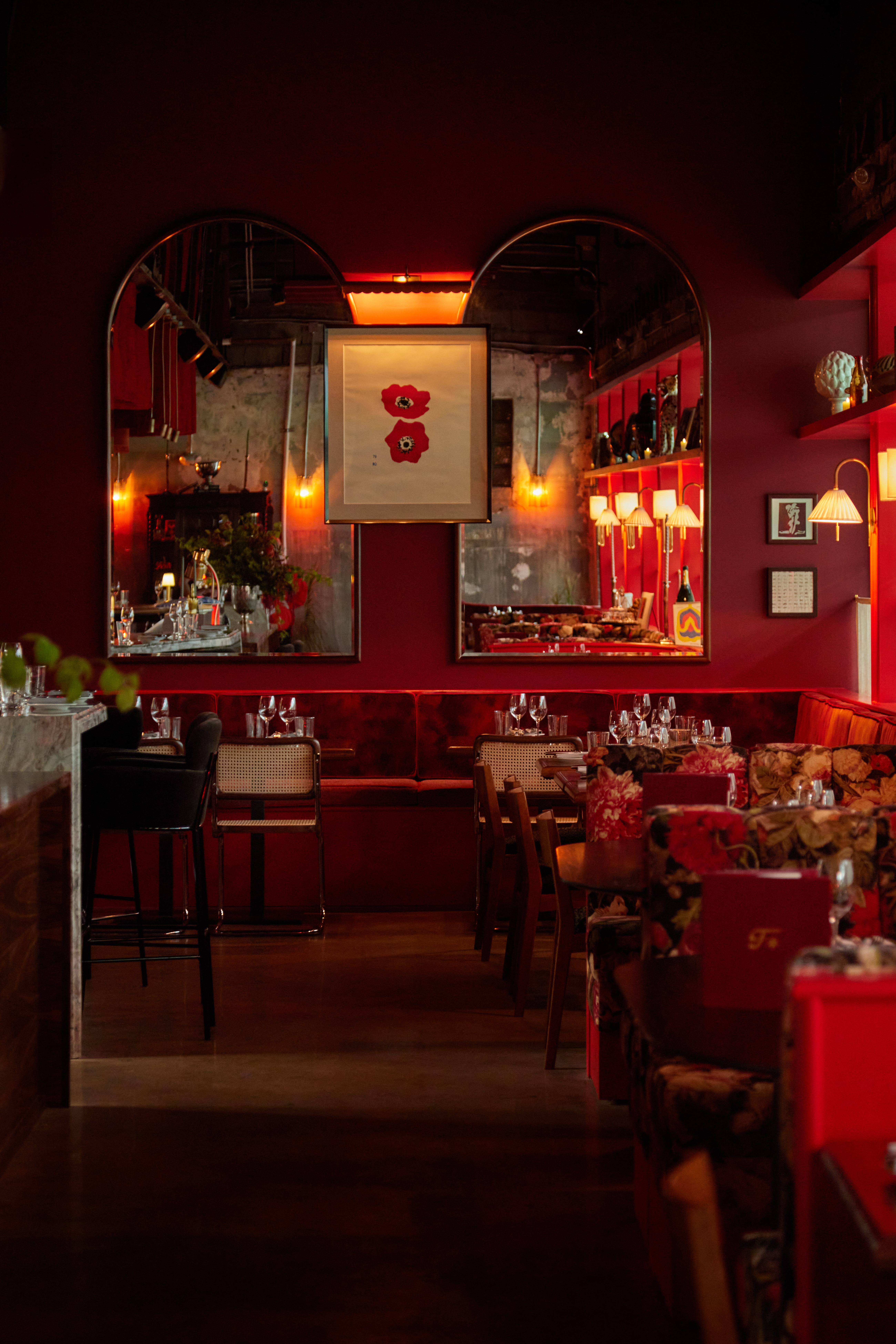 Interior of restaurant