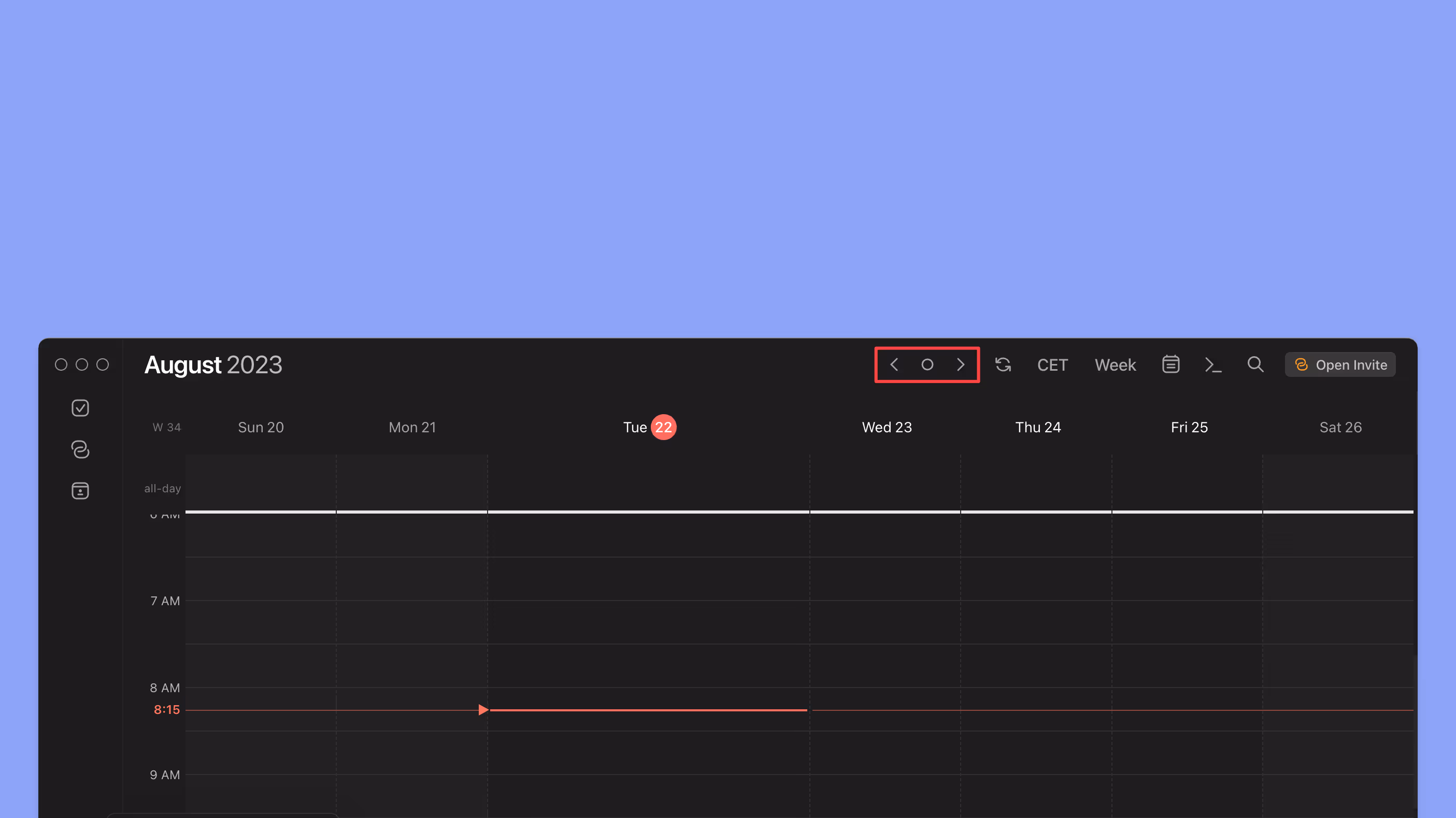 Morgen Current, Previous, and Next controls