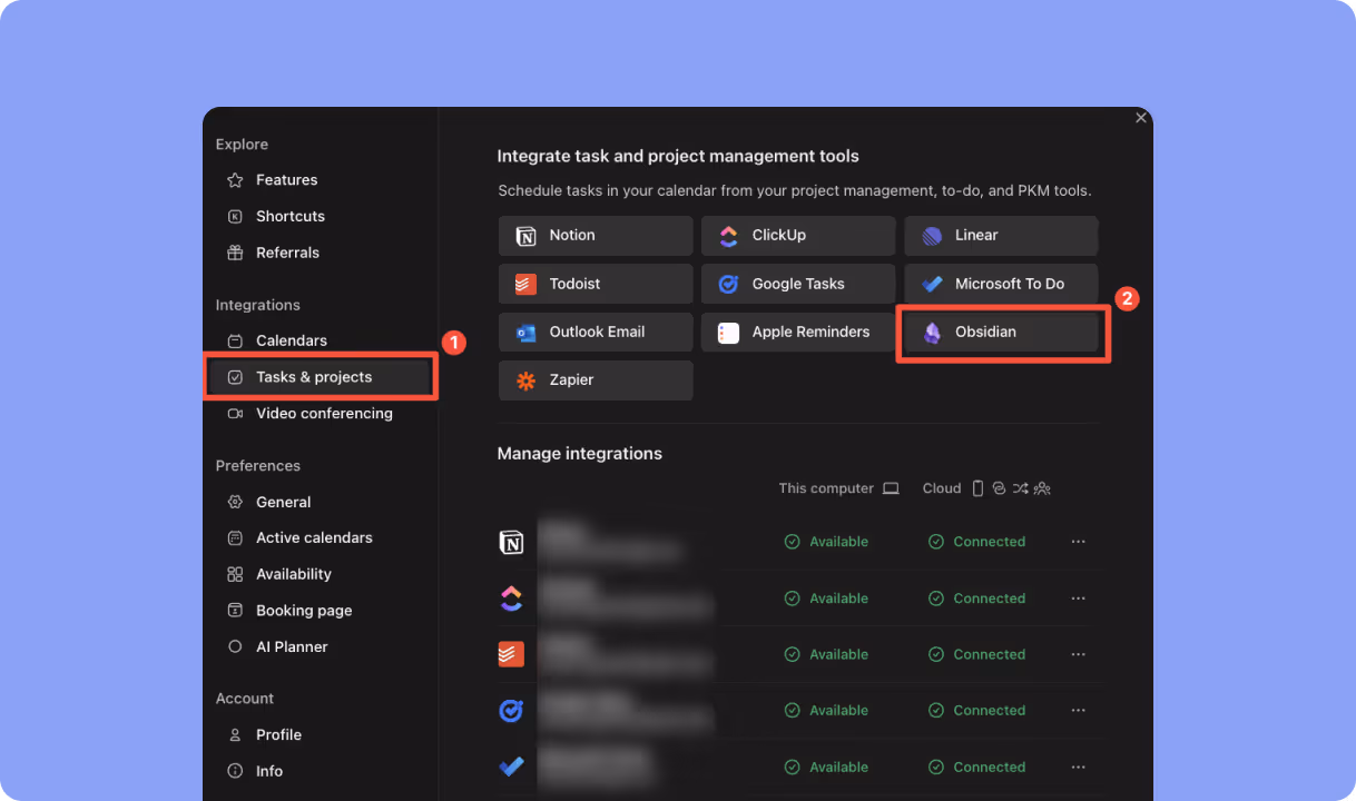 morgen obsidian integration