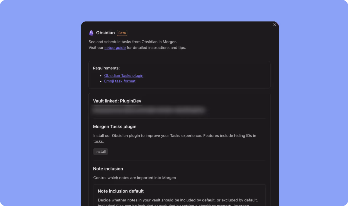 morgen obsidian beta