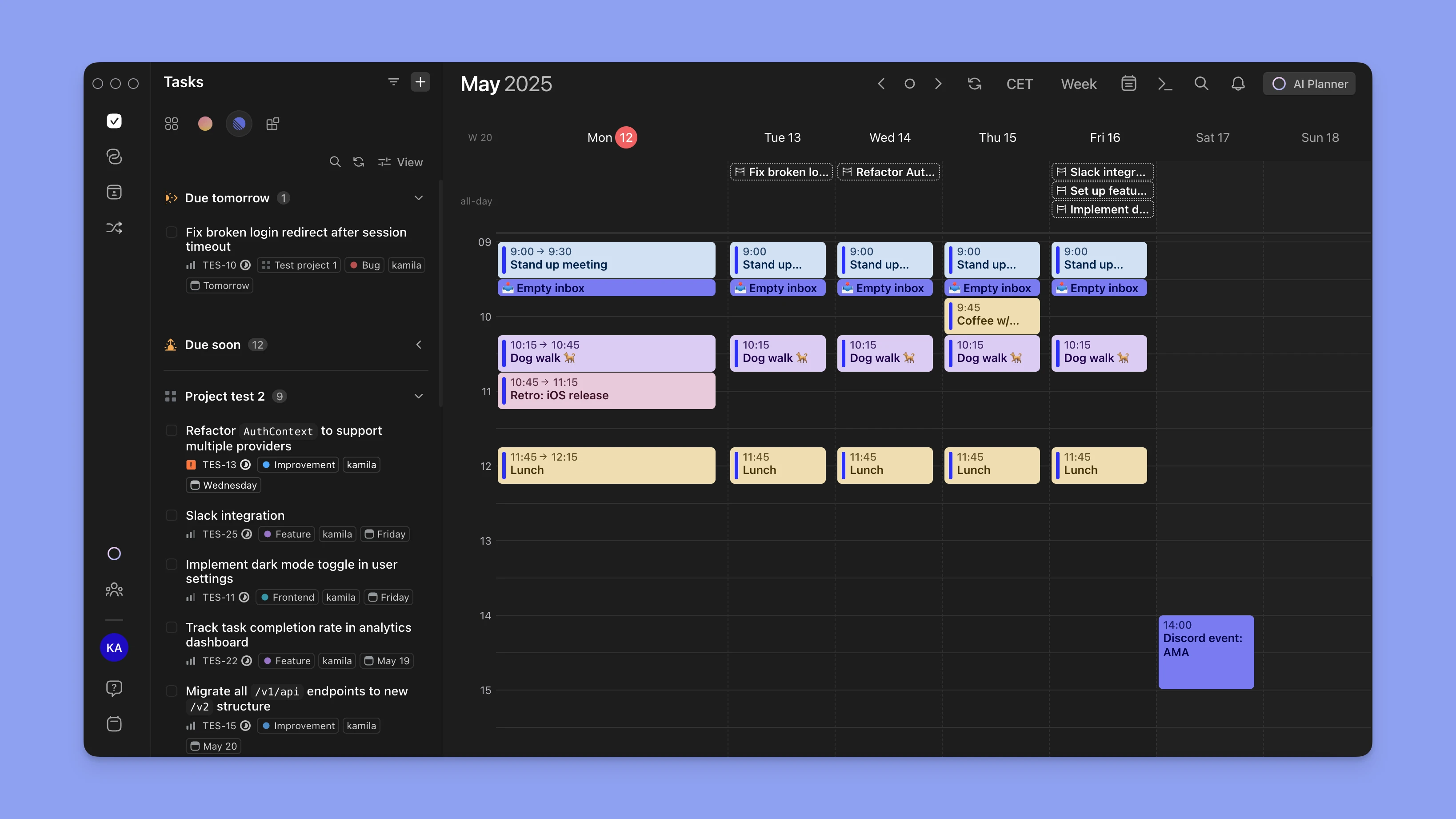 Morgen sync Linear issues