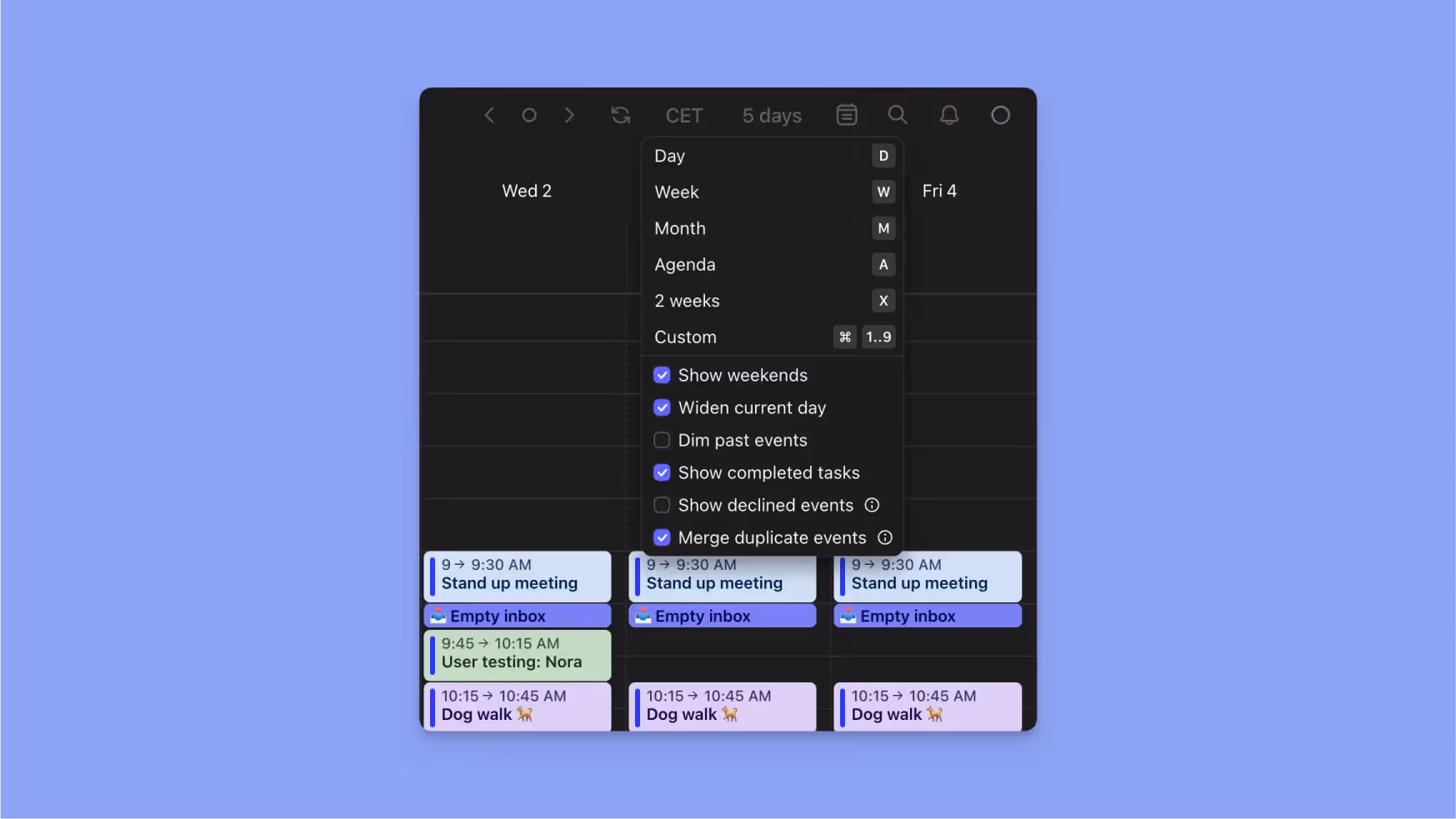 morgen show completed tasks