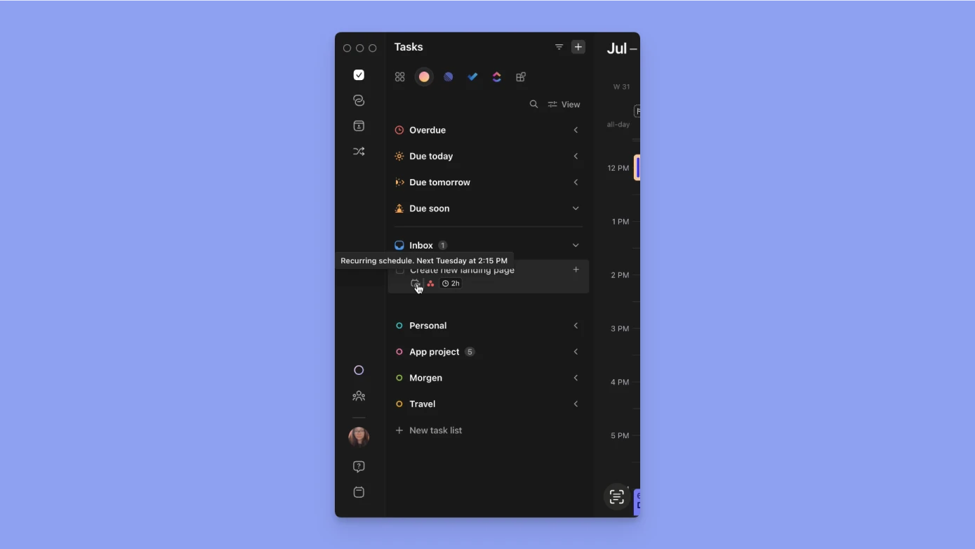 Morgen recurring tasks icon