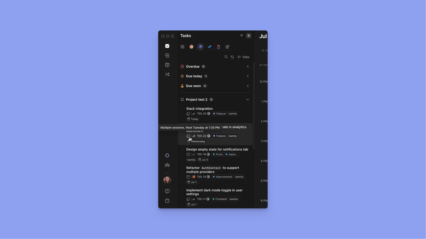 Morgen recurring session icon