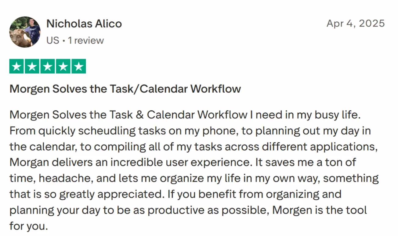 morgen reviews nicholas alico