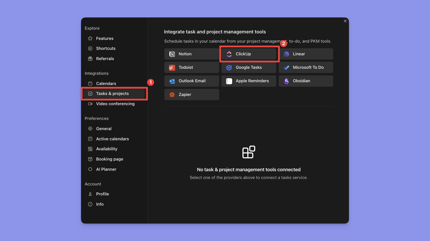 integração morgen clickup