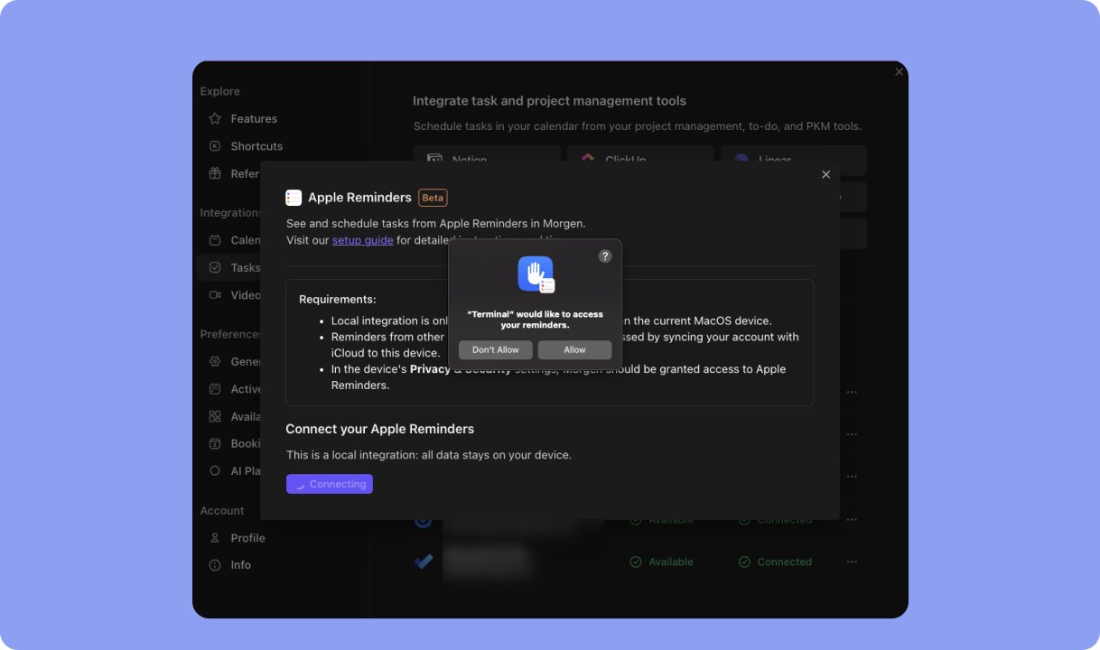 Morgen apple reminders